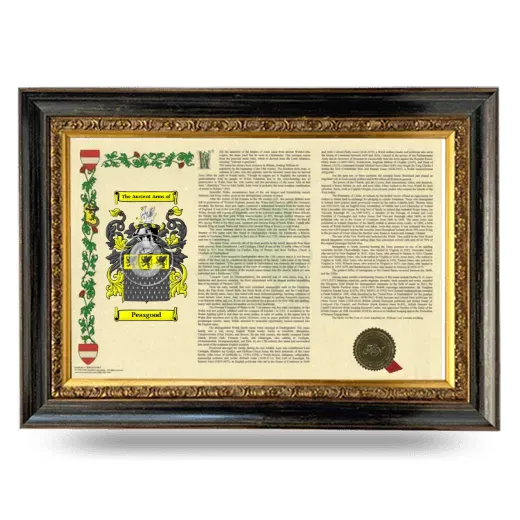 Peasgood Armorial Landscape Framed - Heirloom