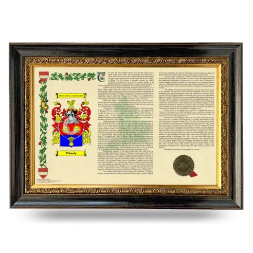 Pebody Armorial Landscape Framed - Heirloom