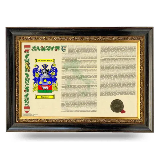 Pegorari Armorial Landscape Framed - Heirloom