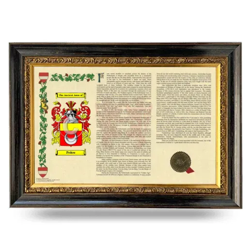 Peiter Armorial Landscape Framed - Heirloom