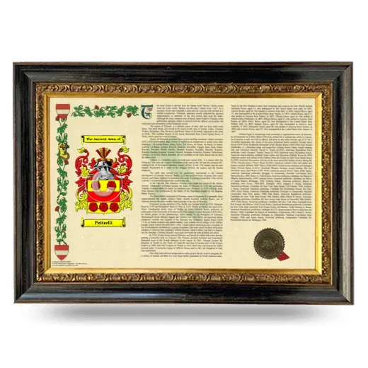Peitrelli Armorial Landscape Framed - Heirloom