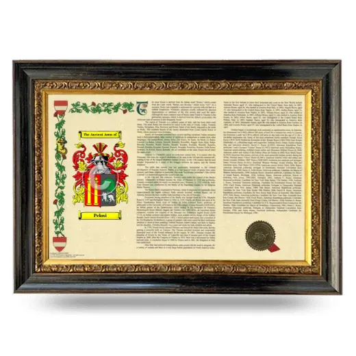 Pelosi Armorial Landscape Framed - Heirloom