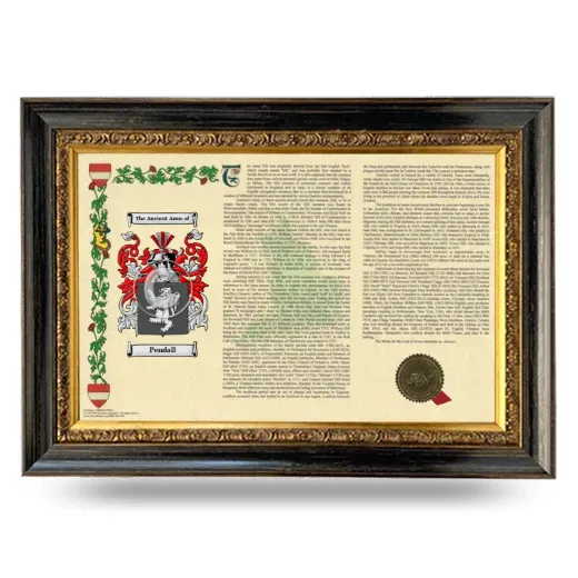 Pendall Armorial Landscape Framed - Heirloom