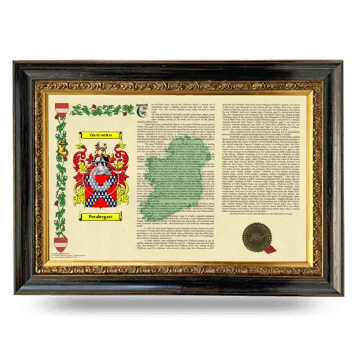 Pendergast Armorial Landscape Framed - Heirloom