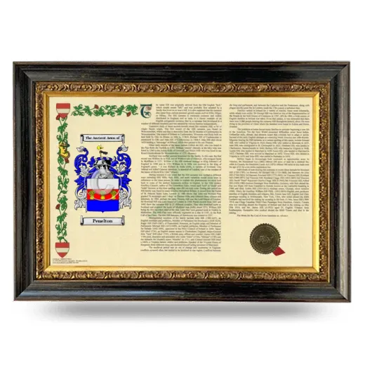Penelton Armorial Landscape Framed - Heirloom