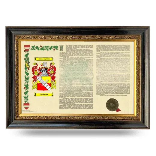Penfader Armorial Landscape Framed - Heirloom