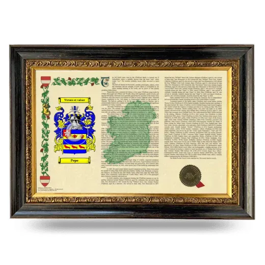 Pepe Armorial Landscape Framed - Heirloom