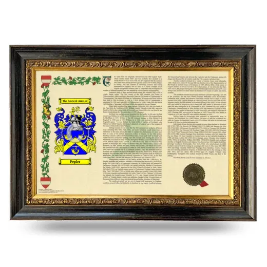 Pepler Armorial Landscape Framed - Heirloom