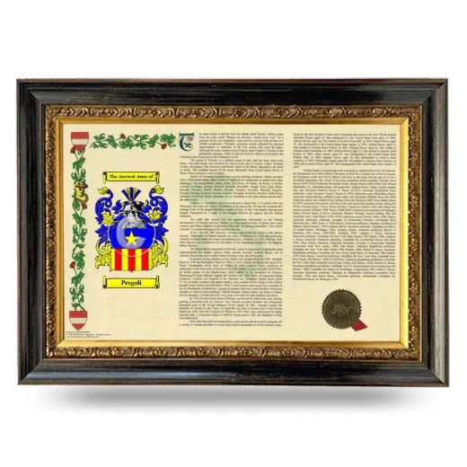 Pergoli Armorial Landscape Framed - Heirloom
