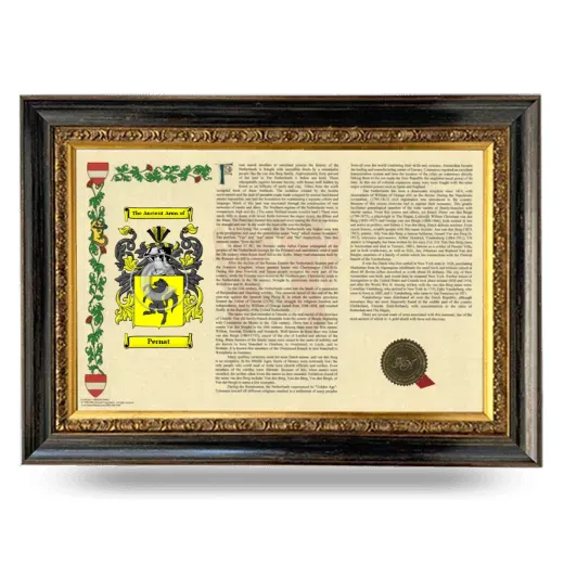 Pernat Armorial Landscape Framed - Heirloom