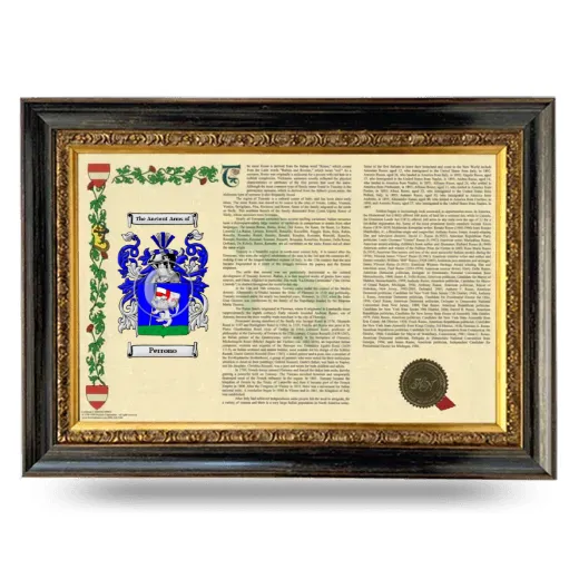 Perrono Armorial Landscape Framed - Heirloom