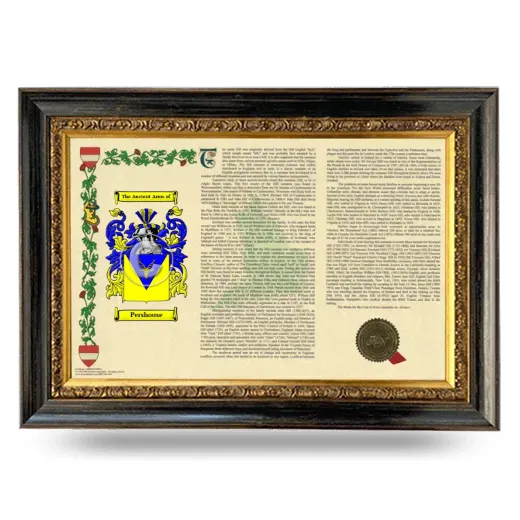 Pershouse Armorial Landscape Framed - Heirloom