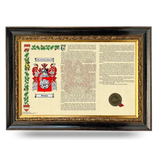 Person Armorial Landscape Framed - Heirloom