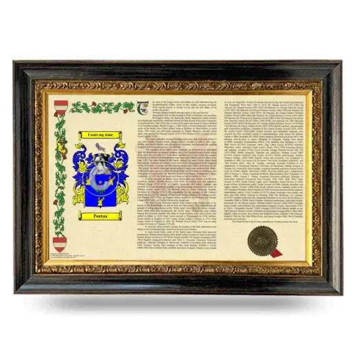 Pertus Armorial Landscape Framed - Heirloom