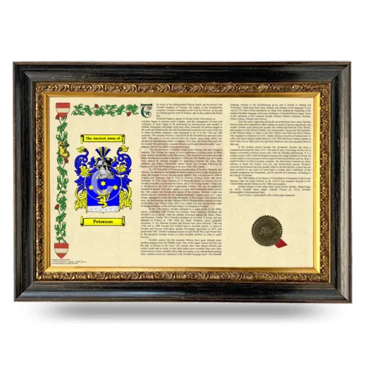 Peterson Armorial Landscape Framed - Heirloom