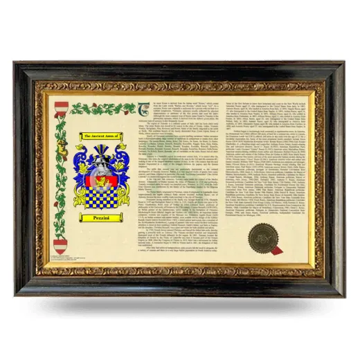 Pezzini Armorial Landscape Framed - Heirloom