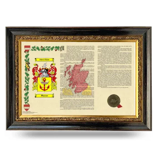 Pharne Armorial Landscape Framed - Heirloom