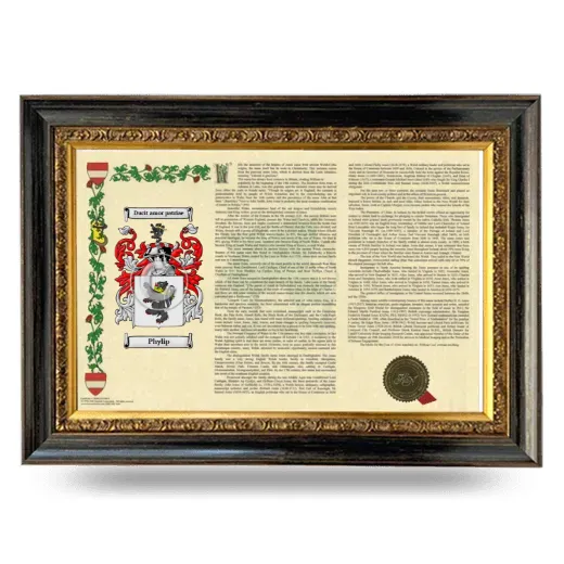 Phylip Armorial Landscape Framed - Heirloom