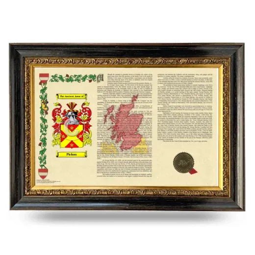 Pickon Armorial Landscape Framed - Heirloom