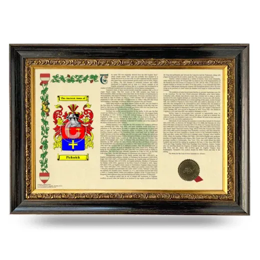 Pickwick Armorial Landscape Framed - Heirloom