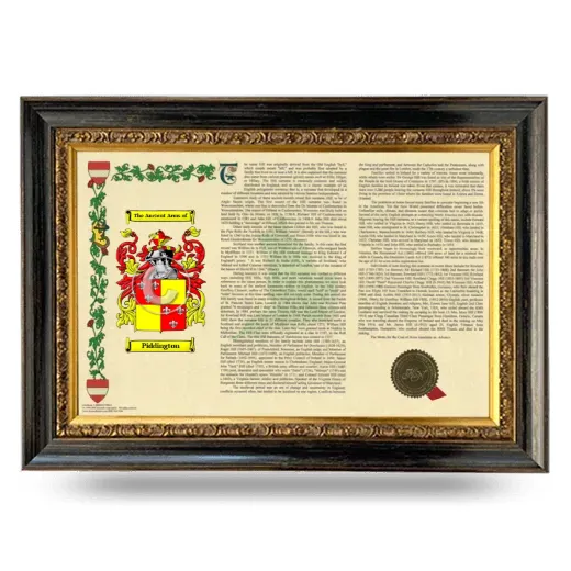 Piddington Armorial Landscape Framed - Heirloom