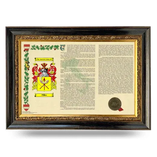 Pilles Armorial Landscape Framed - Heirloom