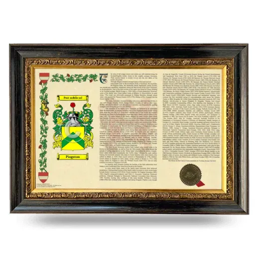 Pingston Armorial Landscape Framed - Heirloom