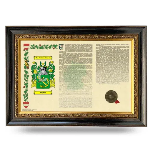 Pipher Armorial Landscape Framed - Heirloom