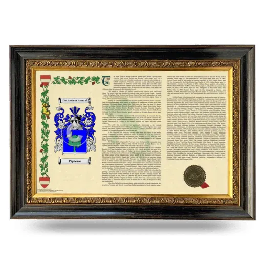 Pipione Armorial Landscape Framed - Heirloom