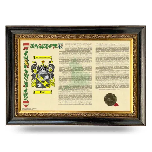 Pippy Armorial Landscape Framed - Heirloom
