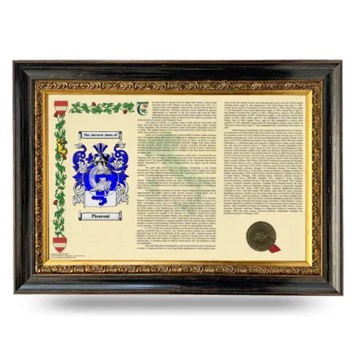 Pisaroni Armorial Landscape Framed - Heirloom
