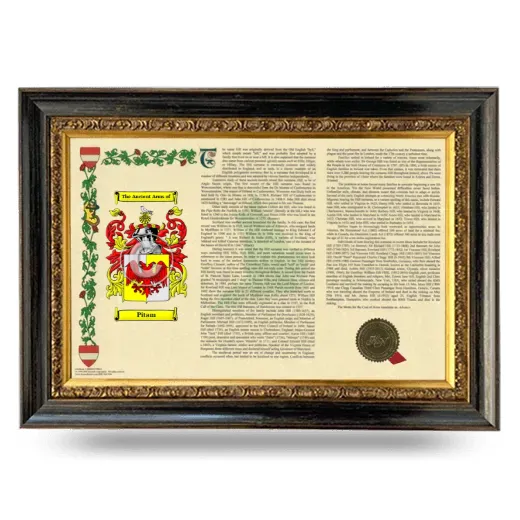 Pitam Armorial Landscape Framed - Heirloom