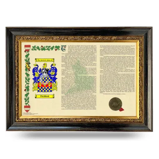 Pitchfork Armorial Landscape Framed - Heirloom