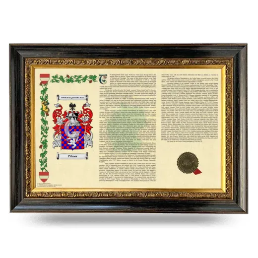 Pitner Armorial Landscape Framed - Heirloom