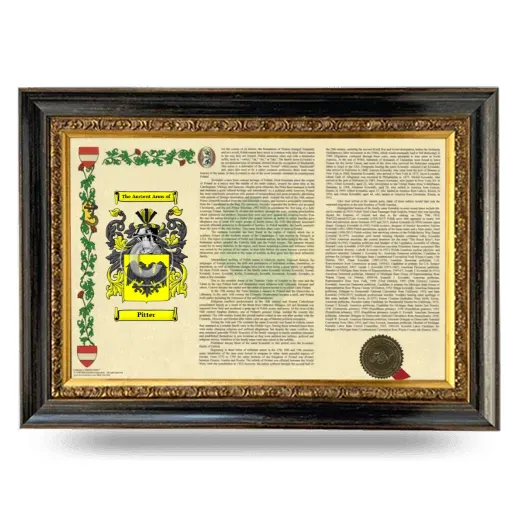 Pitter Armorial Landscape Framed - Heirloom