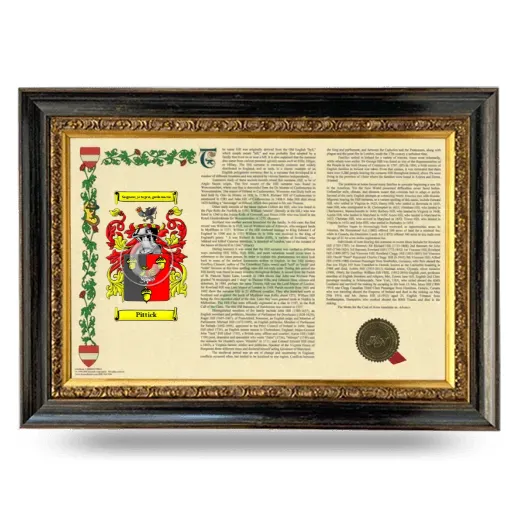 Pittick Armorial Landscape Framed - Heirloom