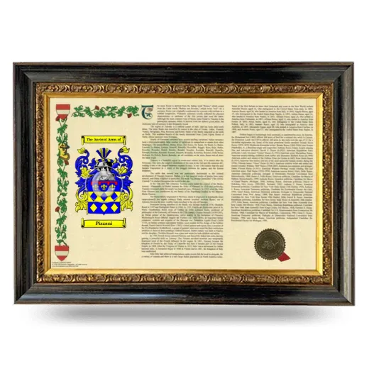 Pizzani Armorial Landscape Framed - Heirloom