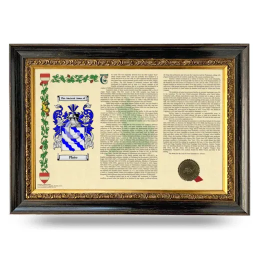 Plato Armorial Landscape Framed - Heirloom