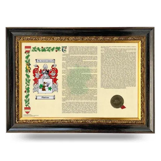 Platton Armorial Landscape Framed - Heirloom
