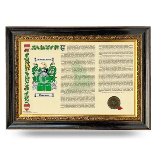 Plemmons Armorial Landscape Framed - Heirloom