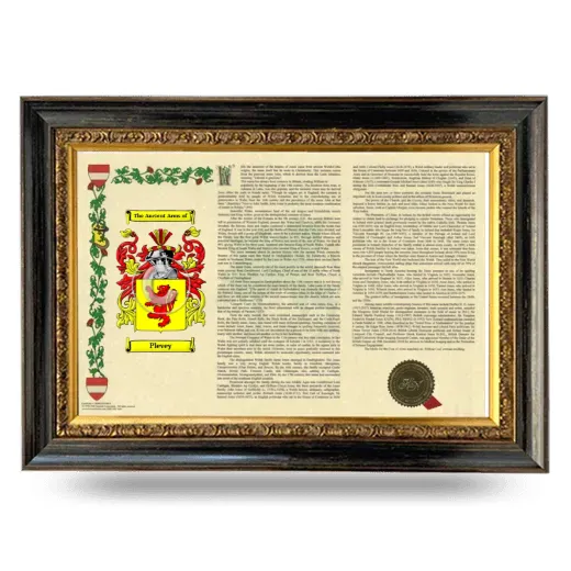 Plevey Armorial Landscape Framed - Heirloom