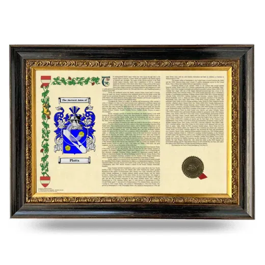 Plotts Armorial Landscape Framed - Heirloom