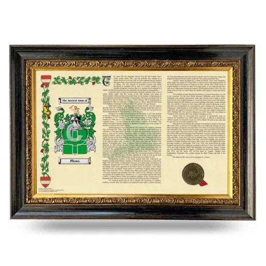 Plows Armorial Landscape Framed - Heirloom