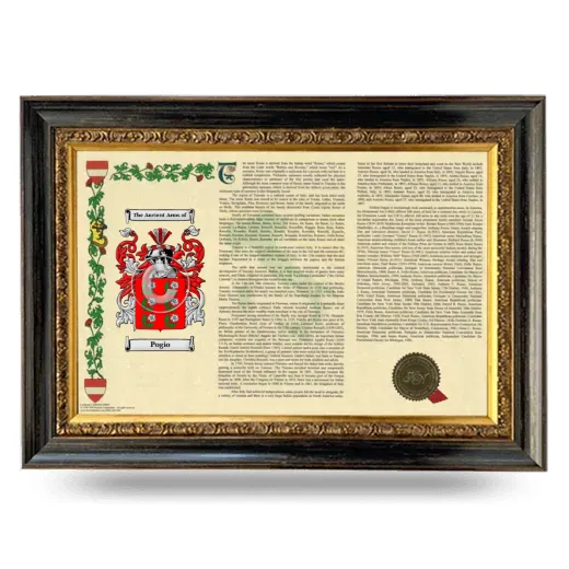 Pogio Armorial Landscape Framed - Heirloom