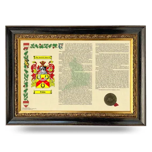 Pokin Armorial Landscape Framed - Heirloom