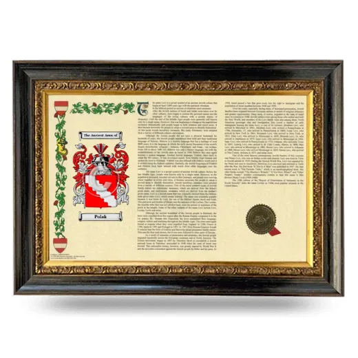 Polak Armorial Landscape Framed - Heirloom