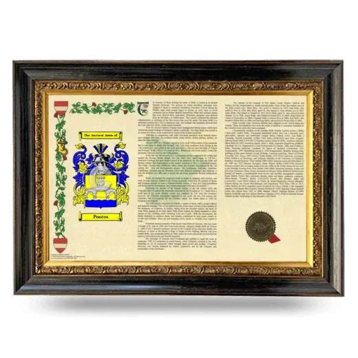 Pontos Armorial Landscape Framed - Heirloom