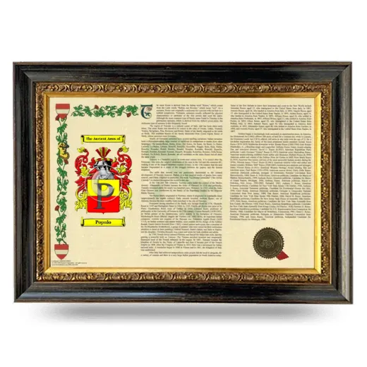 Populo Armorial Landscape Framed - Heirloom
