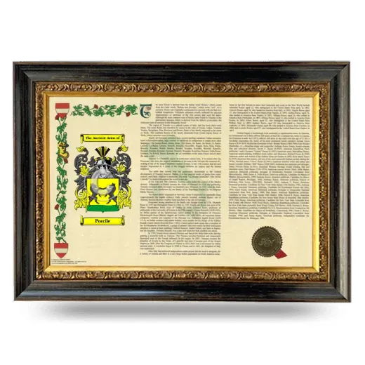 Porcile Armorial Landscape Framed - Heirloom