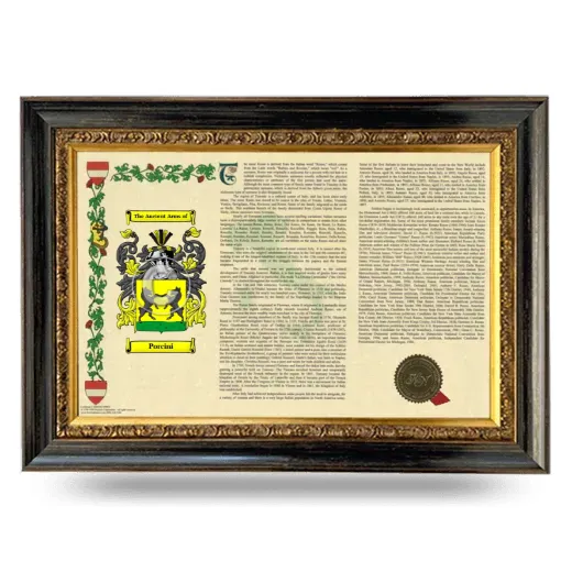 Porcini Armorial Landscape Framed - Heirloom